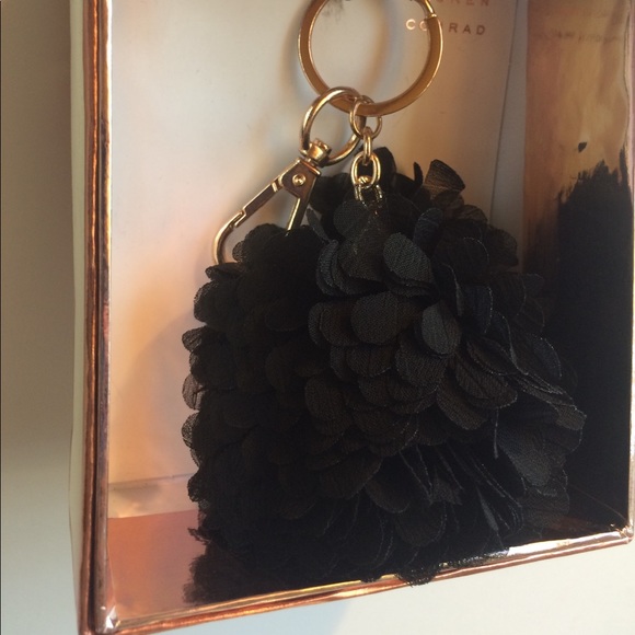 LC Lauren Conrad Accessories - LC Lauren Conrad key chain black Pom Pom Rose Gold
